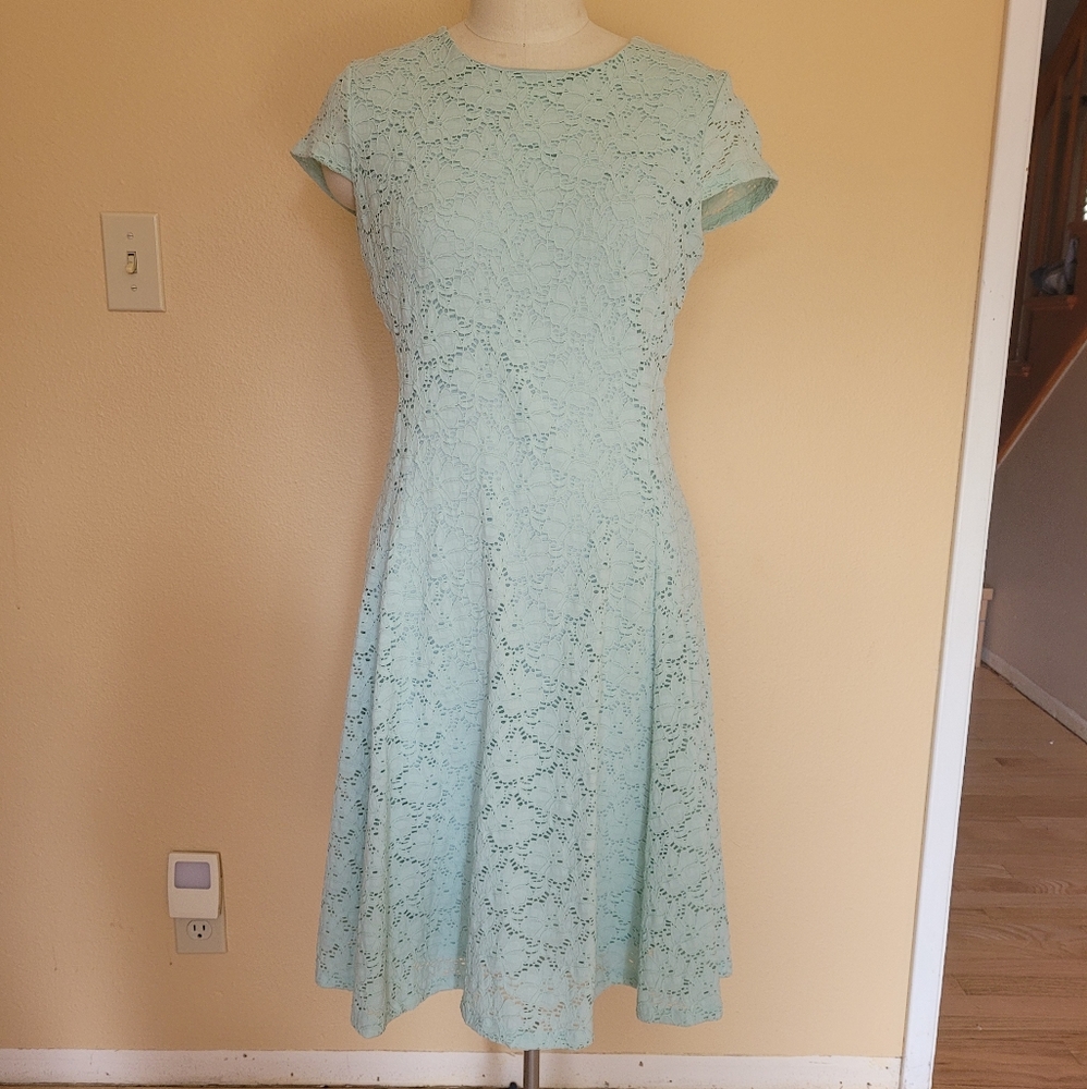 Blue lace dress almost new